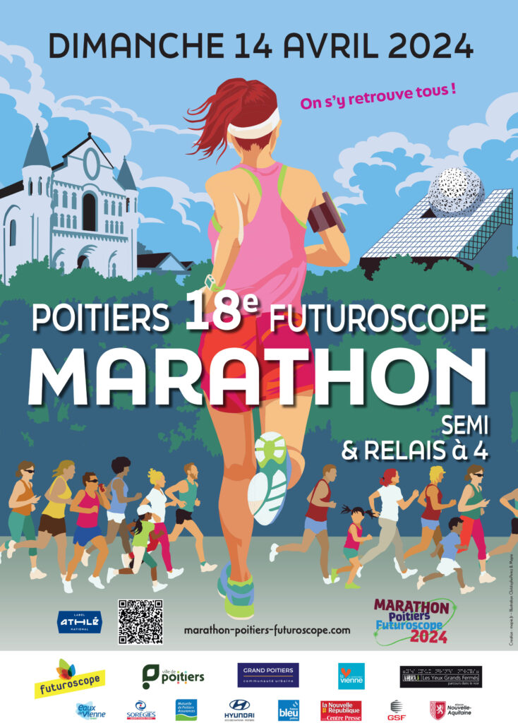 Affiche Marathon Poitiers Futuroscope 2024